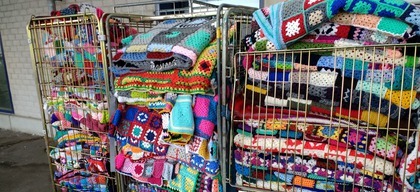 Karren vol met dekens