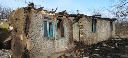 Afgebrand huis Roemenië