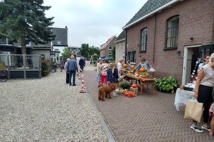 Drukte bij de 'pompoen kraam'